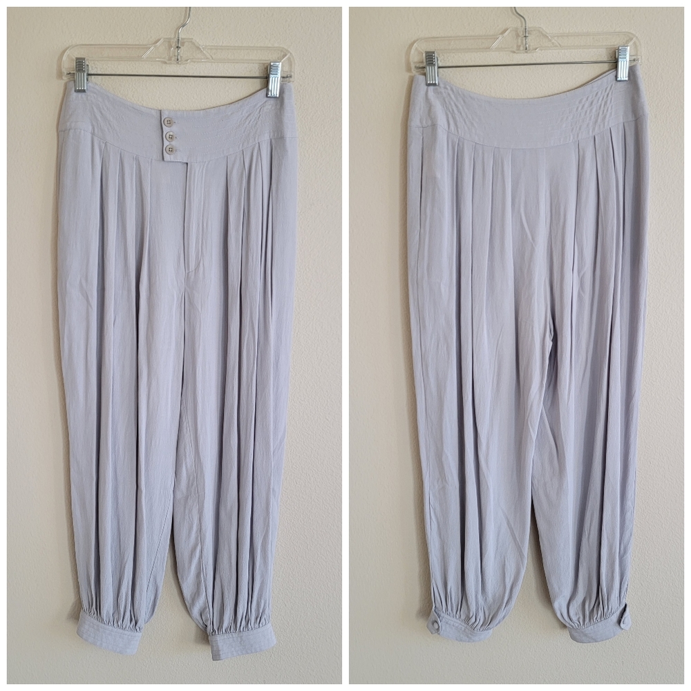 Cartonnier Anthropologie grey harem tapered ankle pants